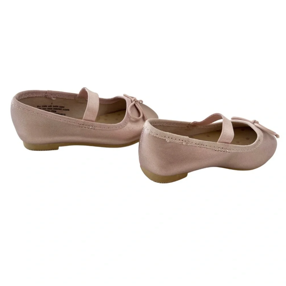 Cat & Jack Pink Blush Ballet Flats with Bow | Baby Girl Size 5